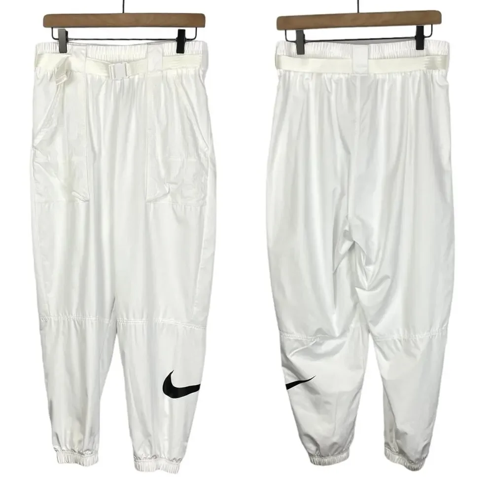 NIKE Women NSW Belted Cuffed Pull On Athleisure Track Pants Jogger Windpants